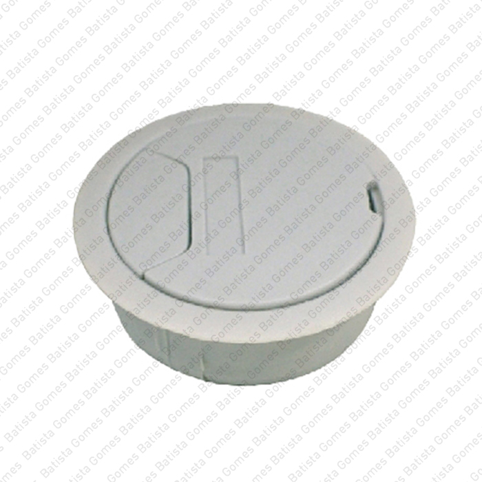 Passa cabos com tampa para mesas - ABS